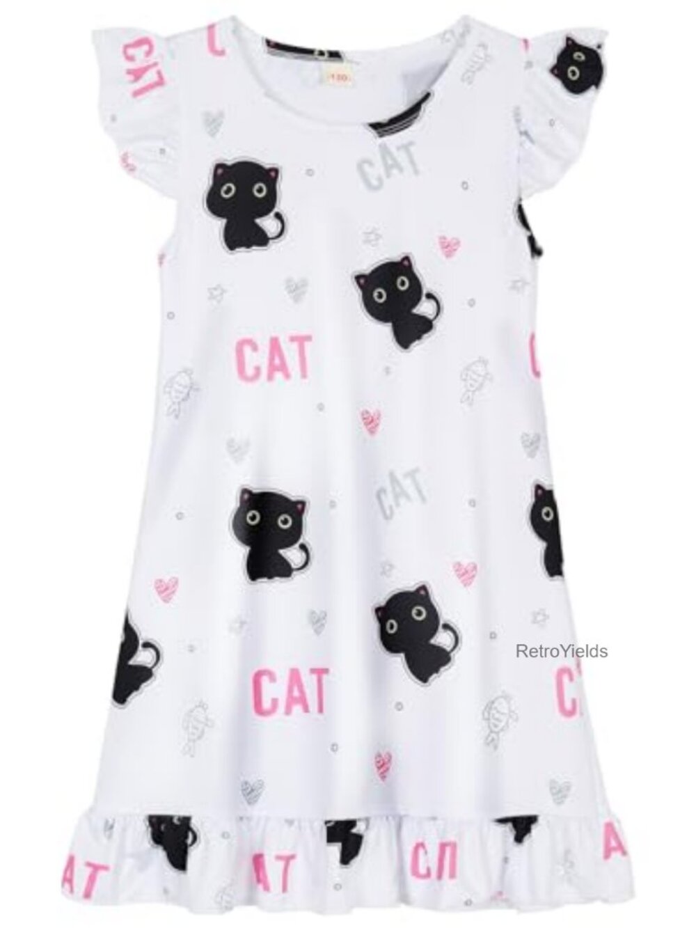 Girls Nightgown Mermaid Dinosaur Cat 3D Print Pajama Dress Kids Toddler